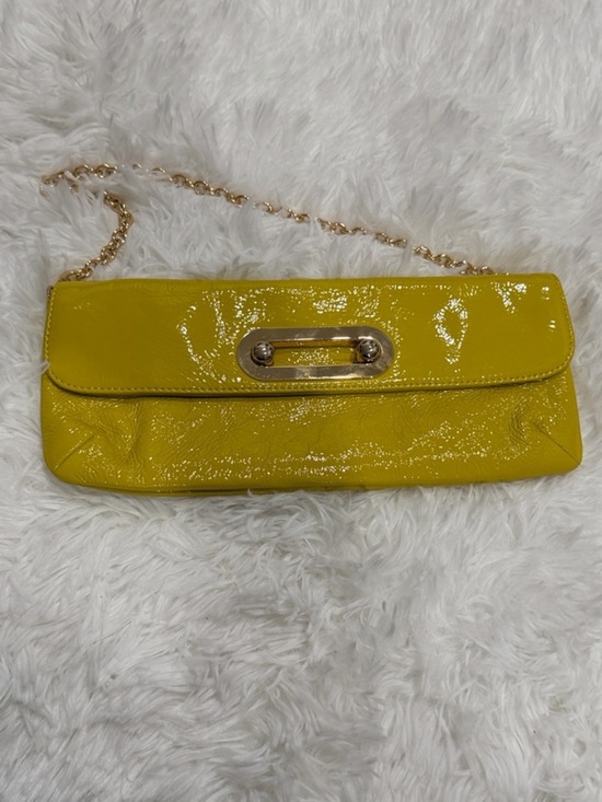 HOBO Handbags - Hobo International Yellow Patent Leather Foldover Clutch Shoulder Chain Bag